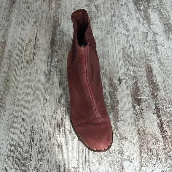 TOMS Esme Burnt Henna Leather Ankle Boots - Picture 6 of 12